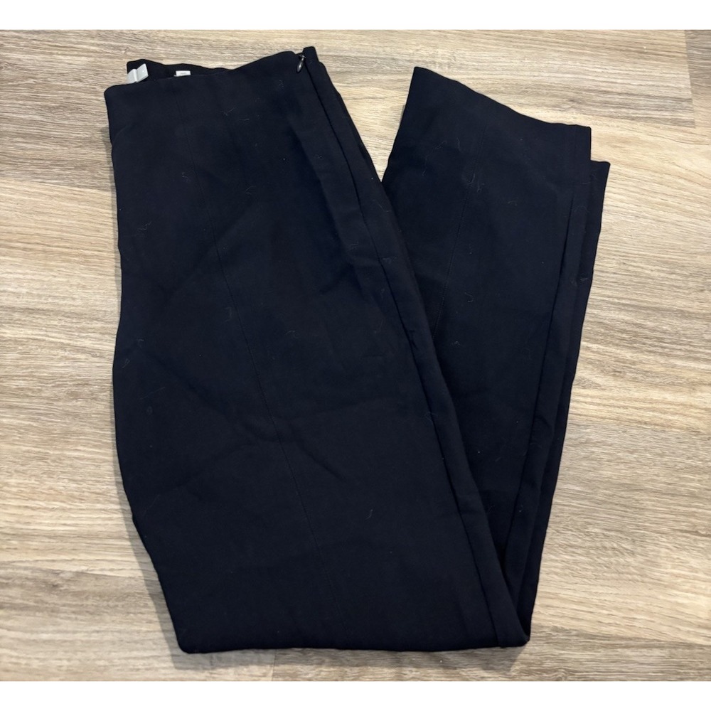 Vince. Stitch Front Seam Ponte Ankle Pants Leggings Large Black